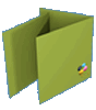 Faltblatt, gefalzt auf Quadrat 10,5 cm x 10,5 cm, 8-seiter (Doppelparallelfalz)